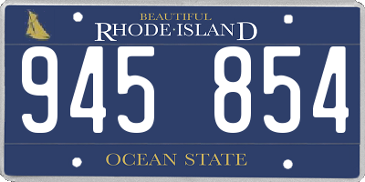 RI license plate 945854