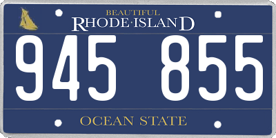 RI license plate 945855