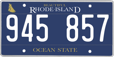 RI license plate 945857