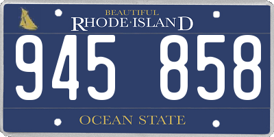 RI license plate 945858