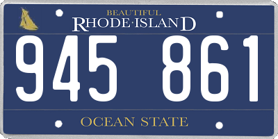 RI license plate 945861