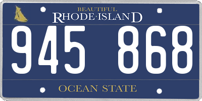 RI license plate 945868