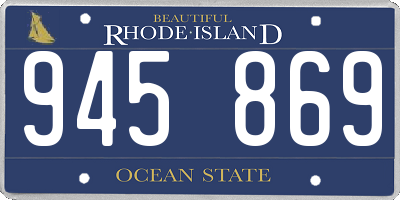 RI license plate 945869
