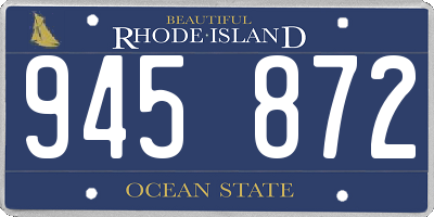 RI license plate 945872