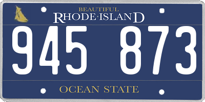 RI license plate 945873