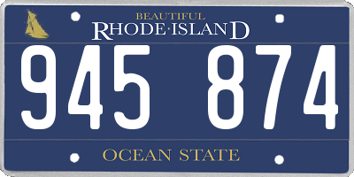 RI license plate 945874
