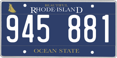 RI license plate 945881