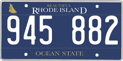 RI license plate 945882