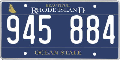 RI license plate 945884