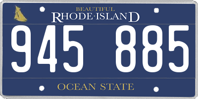 RI license plate 945885