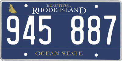 RI license plate 945887