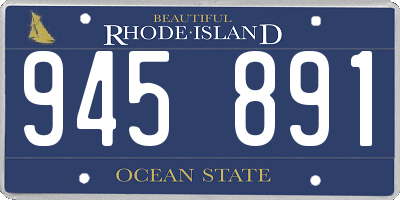 RI license plate 945891