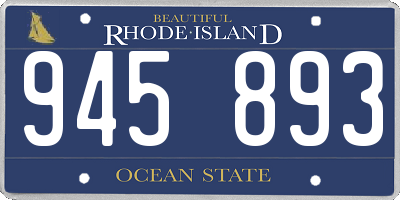 RI license plate 945893