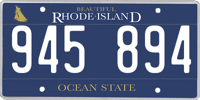 RI license plate 945894
