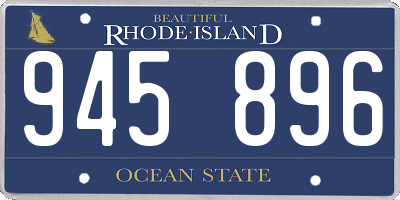 RI license plate 945896