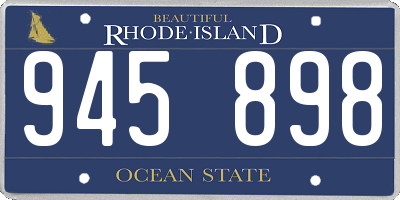 RI license plate 945898