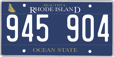 RI license plate 945904