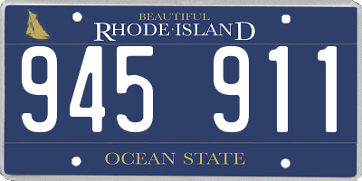 RI license plate 945911