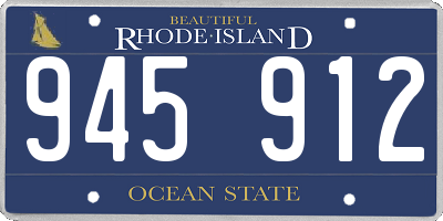 RI license plate 945912
