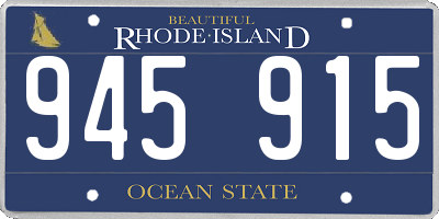 RI license plate 945915