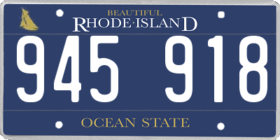 RI license plate 945918