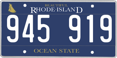 RI license plate 945919