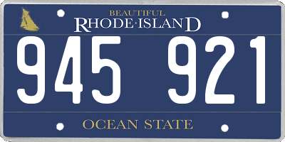 RI license plate 945921