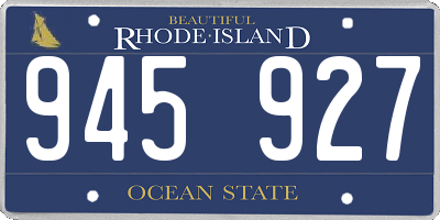 RI license plate 945927