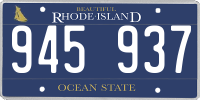 RI license plate 945937