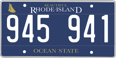 RI license plate 945941
