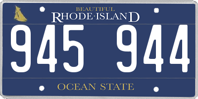 RI license plate 945944