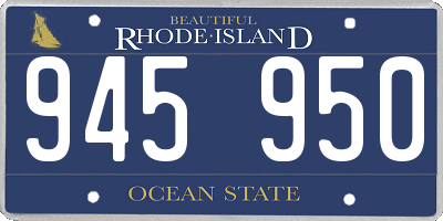 RI license plate 945950