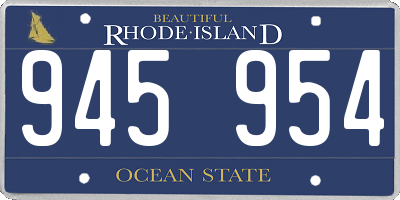 RI license plate 945954
