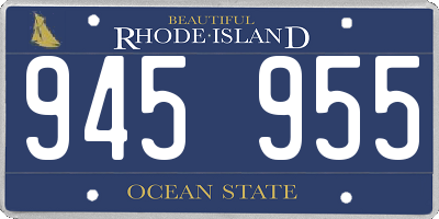 RI license plate 945955