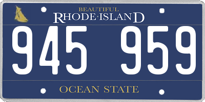 RI license plate 945959