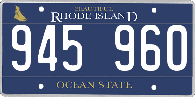 RI license plate 945960
