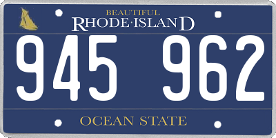 RI license plate 945962
