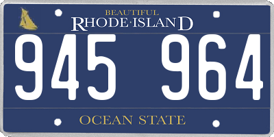 RI license plate 945964