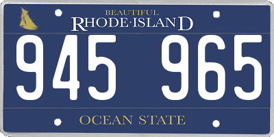 RI license plate 945965