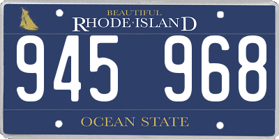 RI license plate 945968