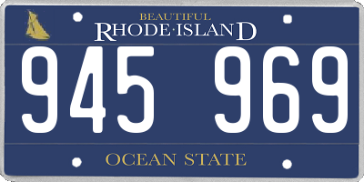 RI license plate 945969