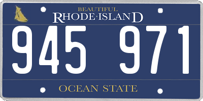 RI license plate 945971