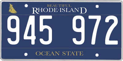 RI license plate 945972