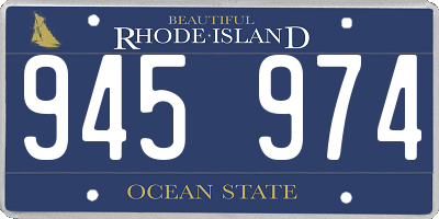 RI license plate 945974