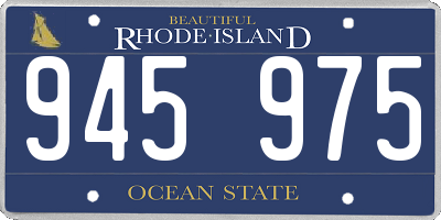RI license plate 945975