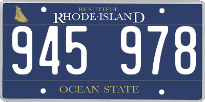 RI license plate 945978