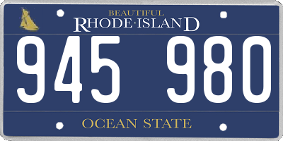 RI license plate 945980