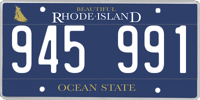 RI license plate 945991