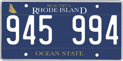 RI license plate 945994