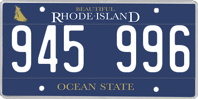 RI license plate 945996